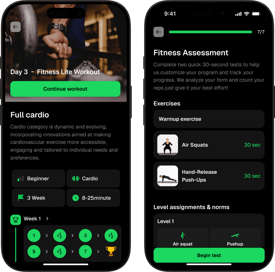 Guided workout plans